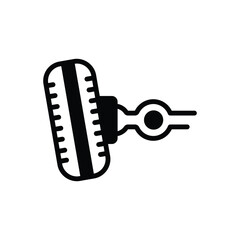 Black solid icon for aliment wheel