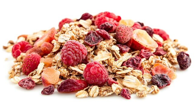 Red fruits cereal mix fruity and crunchy muesli