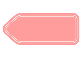 ピンクのラベル風の見出しフレーム