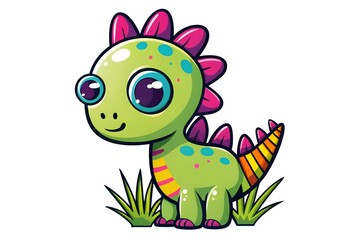 Fototapeta premium Cute Cartoon Dinosaur Illustration