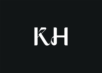 Obraz premium KH letter logo design and initial logo design