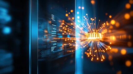 Dynamic data visualization and analysis digital workspace infographic futuristic environment close-up view technology concepts