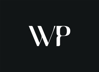 WP letter logo design and initial logo design