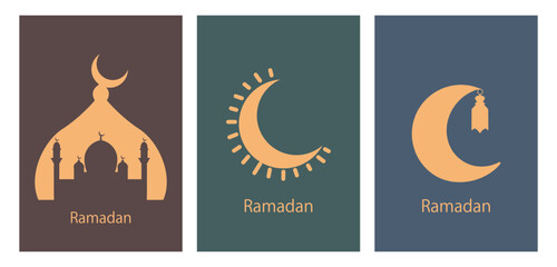 Ramadan Kareem Greetings for Ramadan background with Islamic Mosque