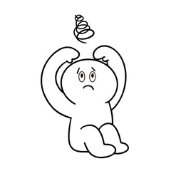 がっかり踏んだり蹴ったりな棒人間