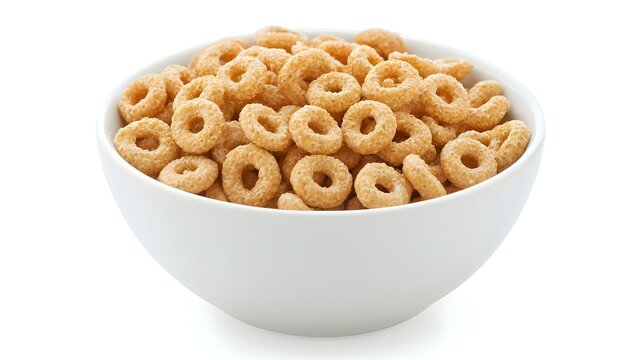 cereal cheerios bowl isolated on white