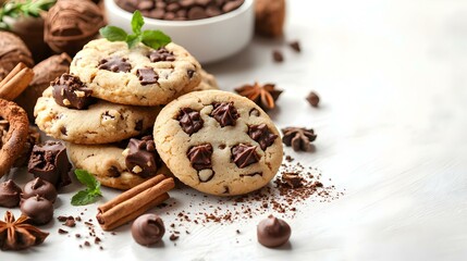 Fototapeta premium cookie on white background