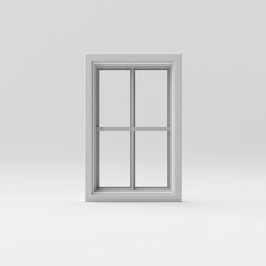 Modern minimalist 3D Window Icon, light symbolism.