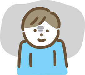 とても怒っている私服の若い男性(上半身・正面)