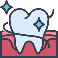 Dental floss icon