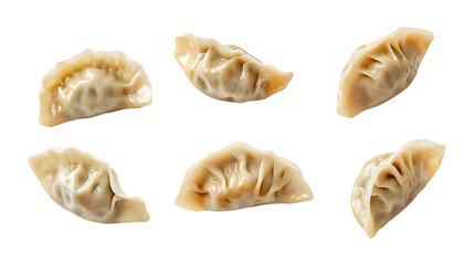 Fototapeta premium Pack Dumpling Set Against Transparent Background for Asian Cuisine Branding, Food Promotion, or Restaurant Design