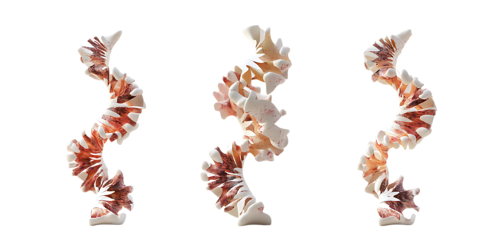 Pack DNA Helix Set Against Transparent Background for Science Branding, Genetic Research Promotion, or Medical Illustration