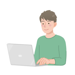 パソコンを操作する男性