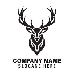 Fototapeta premium Creative vector illustration of a deer logo with a sleek and artistic design, suitable for corporate identity, fitness brands, outdoor gear, and wildlife conservation organizations