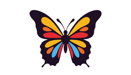 Obraz premium Colorful butterfly illustration with abstract design
