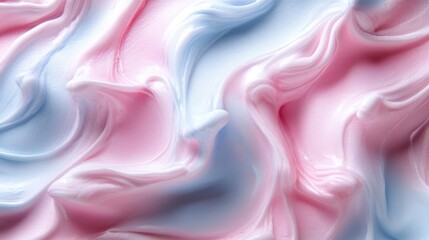 Fototapeta premium Captivating Confection Fusion Swirling Pastel Hues of Dreamy Cotton Candy and Marshmallow Ice Cream