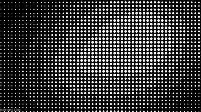 Wave Interference Animation Showing Moving Wave Centers and Dynamic Dot Patterns with Growing and Shrinking Halftones in a Clean Minimal and Responsive Design