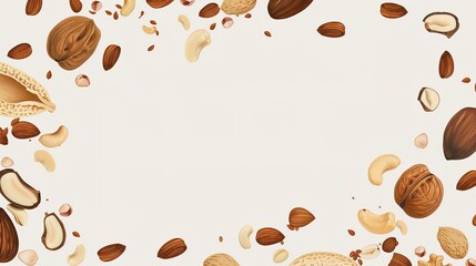 Obraz premium Revealing the Nut Background of Children's Day: Cultural Connections, Traditional Customs and Fun Presentations