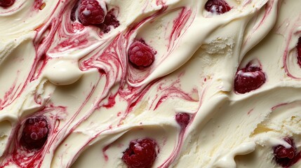 Mesmerizing Frozen Confection Texture with Pink and Red Swirls