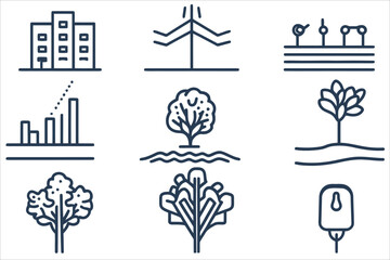 Fototapeta premium ecology icons set