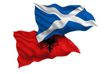 Scotland and Albania Friendship Flags Diplomatic Relations of Two countries, Sports competition