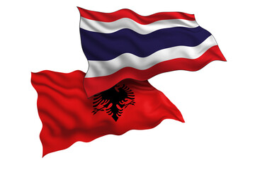 Thailand  and Albania Friendship Flags Diplomatic Relations of Two countries, Sports competition