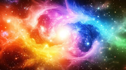 Obraz premium Cosmic Nebula: A Symphony of Colors in the Universe