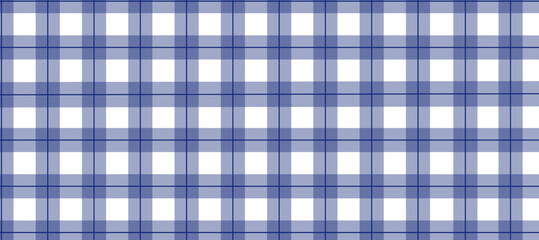 Blue and white plaid fabric texture background