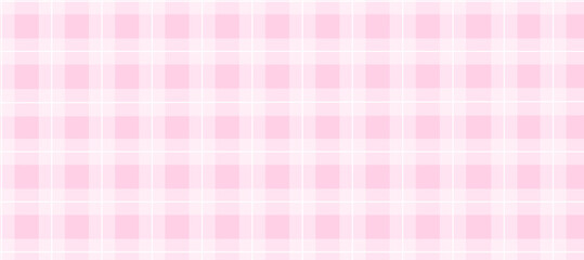 Pink and white plaid fabric texture background