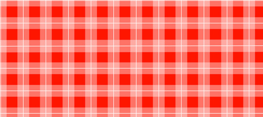 Red and white plaid fabric texture background
