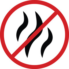 Anti bad, Forbidden smell, smoke icon, symbol. Vector illustration