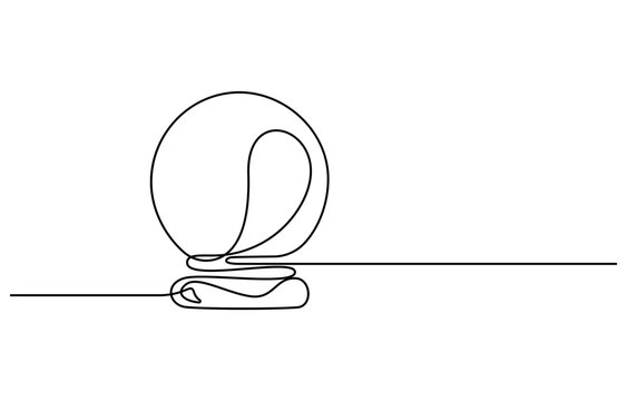 recommend clip art: One continuous line drawing of Crystal ball. Mafic glass globe for concept predict fortune teller in simple linear style, Magic Crystal Ball Line Icon Editable Stroke