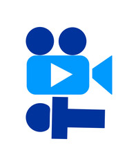 Video camera icon with two tone