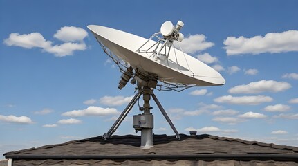 Satellite antenna on roof.generative.ai