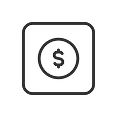 Dollar Cash Circle Icon - Modern Simple Flat Vector for Web and Mobile