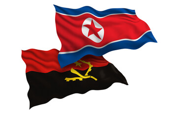 North Korea and Angola Friendship Flags Diplomatic Relations of Two countries, Sports competition