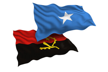 Somalia and Angola Friendship Flags Diplomatic Relations of Two countries, Sports competition