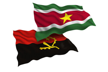 Suriname and Angola Friendship Flags Diplomatic Relations of Two countries, Sports competition
