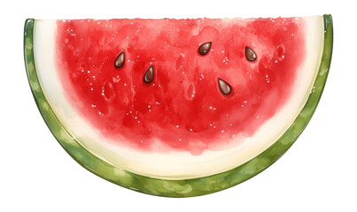 PNG Slice Watermelon Slice watermelon illustration watercolor.