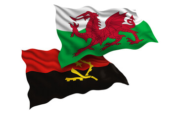 Wales and Angola Friendship Flags Diplomatic Relations of Two countries, Sports competition