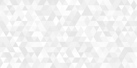 Abstract white and gray Triangular mosaic texture pattern background. 
