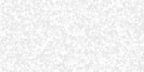 Abstract white and gray Triangular mosaic texture pattern background. 