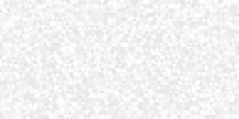 Abstract white and gray Triangular mosaic texture pattern background. 