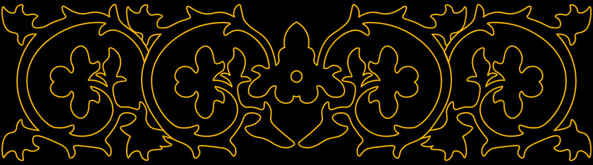 Line art of floral pattern. traditional pattern that can be repeated