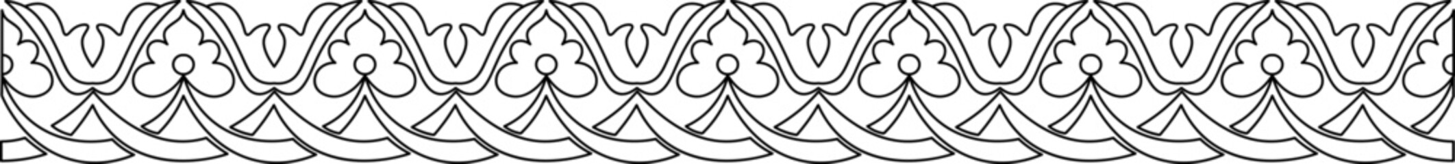 Line art of floral pattern. traditional pattern that can be repeated