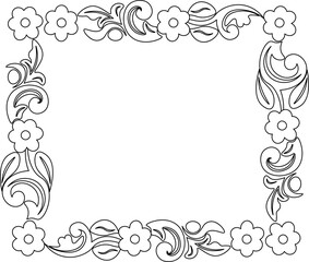 Line art of floral pattern. traditional pattern that can be repeated