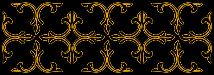 Line art of floral pattern. traditional pattern that can be repeated