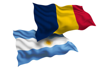 Chad and Argentina Friendship Flags Diplomatic Relations of Two countries, Sports competition