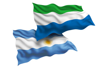 Sierra Leone and Argentina Friendship Flags Diplomatic Relations of Two countries, Sports competition
