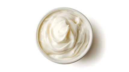 Yogurt on a white background